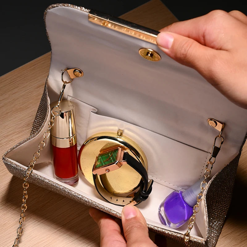 Luxury Wedding Envelop Clutch Bags Fashionable Chic Shiny Evening Bag Manual for Bridal ladies party hand bags