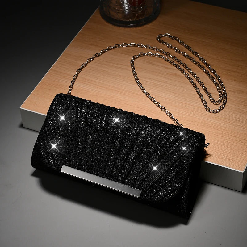 Luxury Wedding Envelop Clutch Bags Fashionable Chic Shiny Evening Bag Manual for Bridal ladies party hand bags