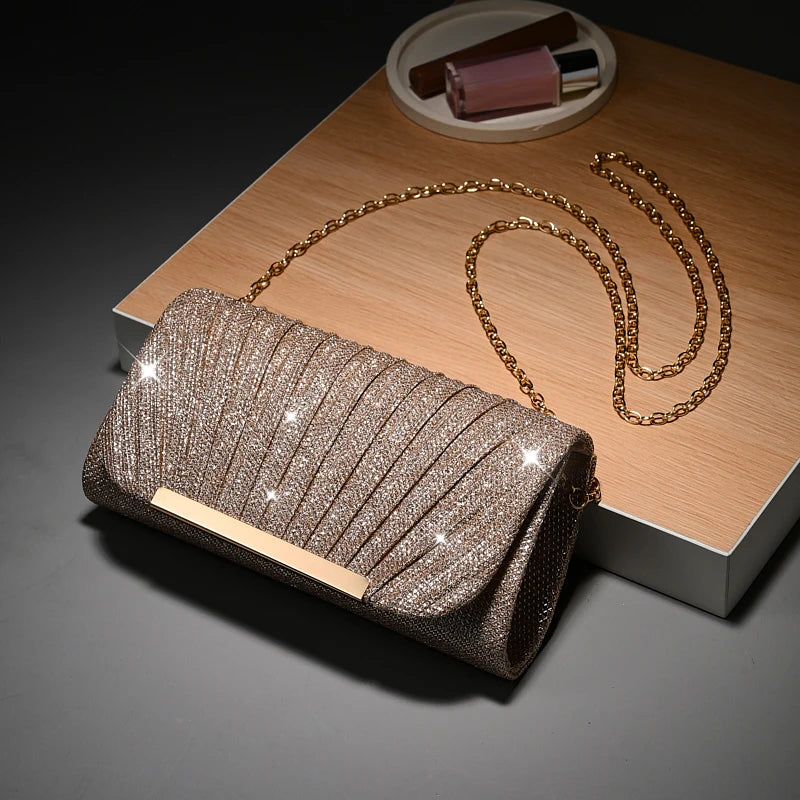 Luxury Wedding Envelop Clutch Bags Fashionable Chic Shiny Evening Bag Manual for Bridal ladies party hand bags
