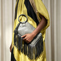 Vintage and personalized women's fringed clutch bag, fashionable street style Y2K handbag