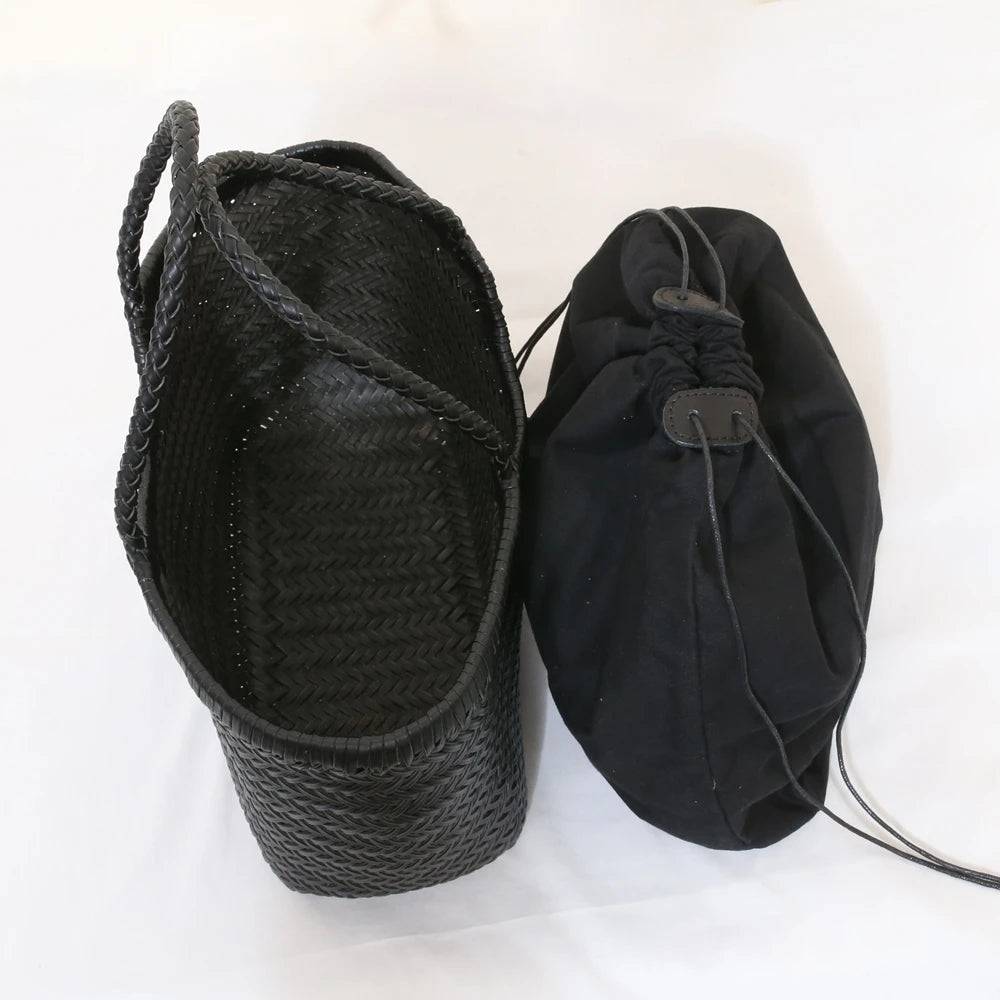 Handbags Women's Genuine Leather Shoulder Bag Weaving Casual Shopping Bag Vintage Big Tote Purse Cowhide Cross Hand Bags Lady